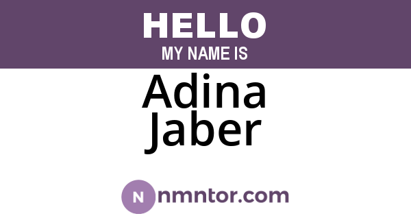 Adina Jaber
