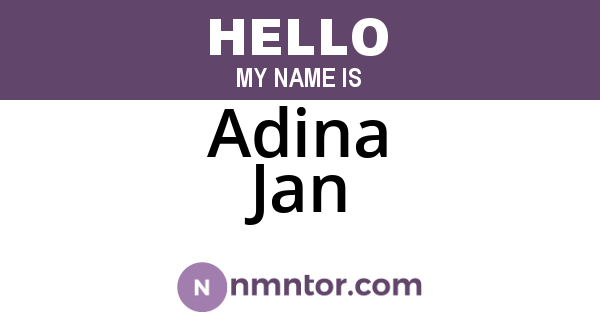 Adina Jan