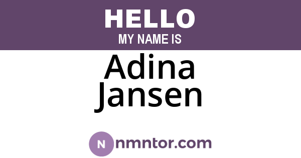 Adina Jansen
