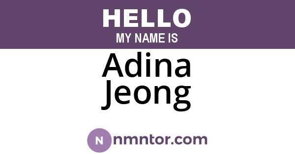 Adina Jeong