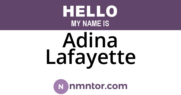 Adina Lafayette