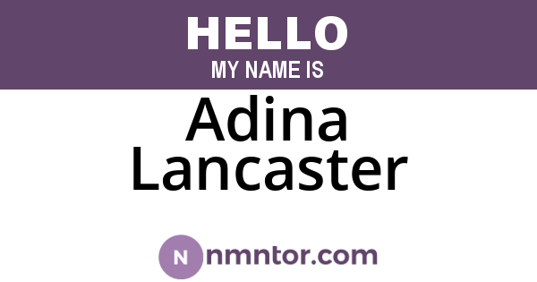 Adina Lancaster