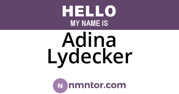 Adina Lydecker