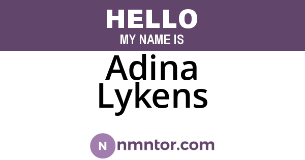 Adina Lykens