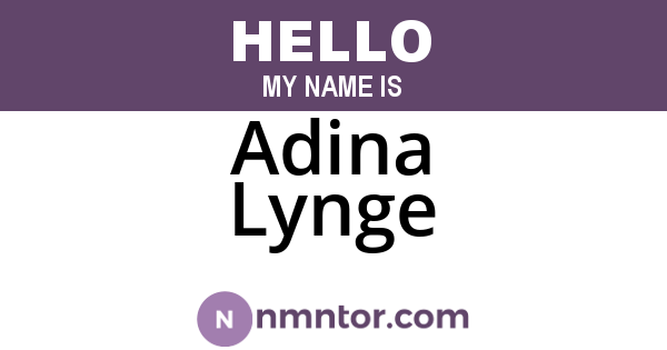 Adina Lynge