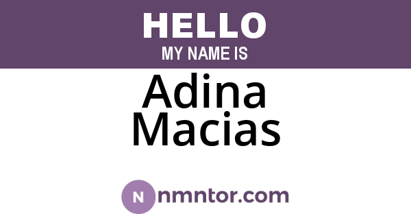 Adina Macias
