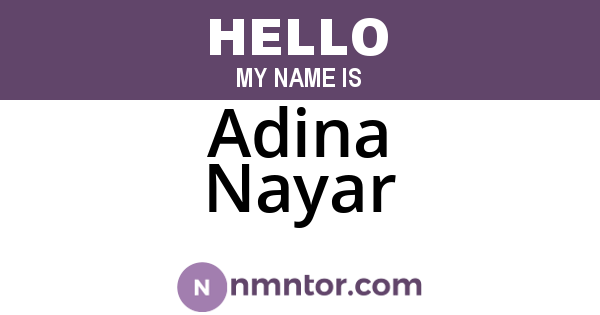 Adina Nayar