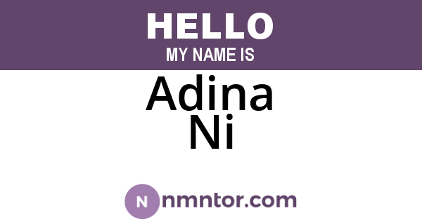 Adina Ni