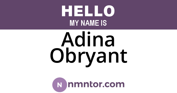 Adina Obryant
