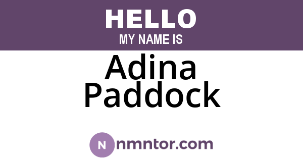 Adina Paddock