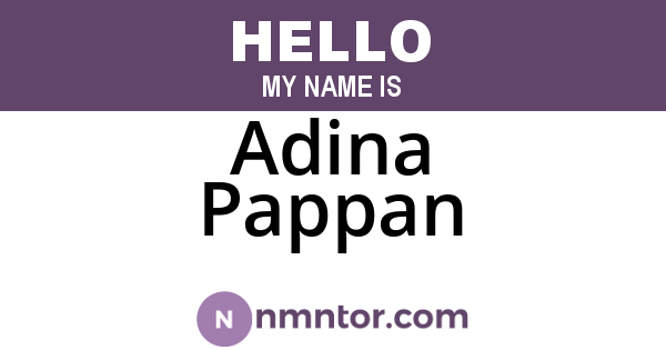 Adina Pappan