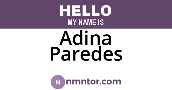Adina Paredes
