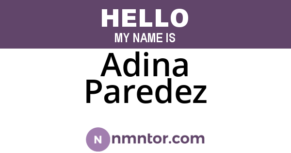 Adina Paredez
