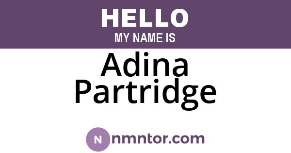 Adina Partridge