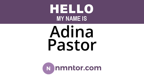 Adina Pastor