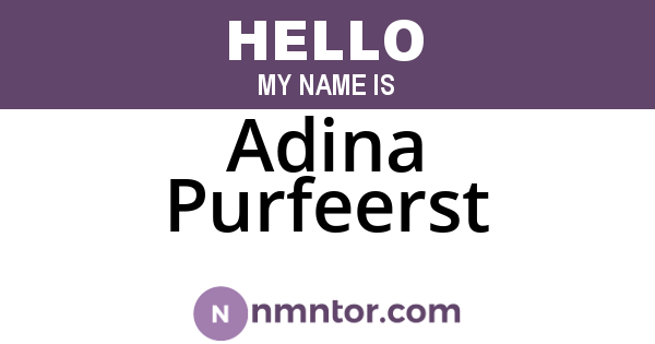 Adina Purfeerst
