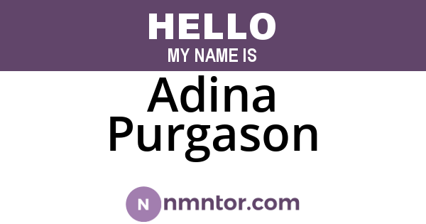 Adina Purgason