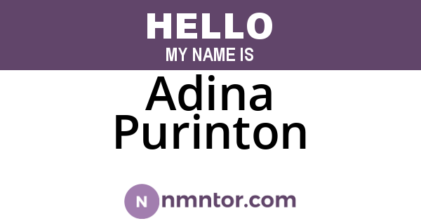 Adina Purinton