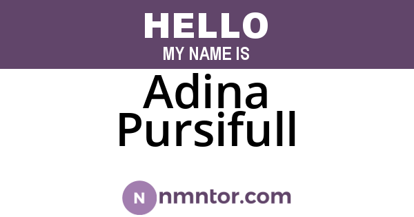 Adina Pursifull