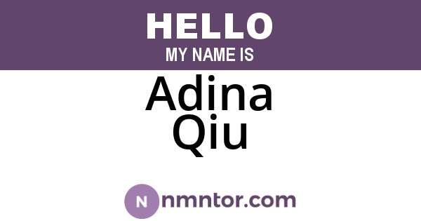 Adina Qiu