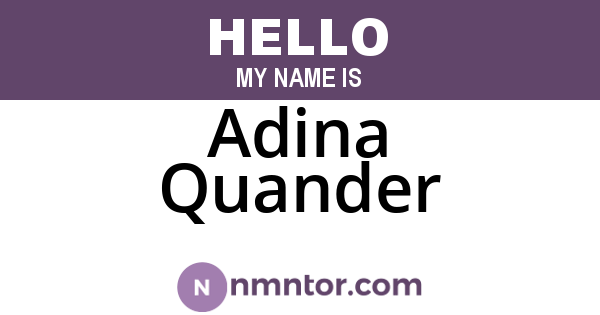Adina Quander