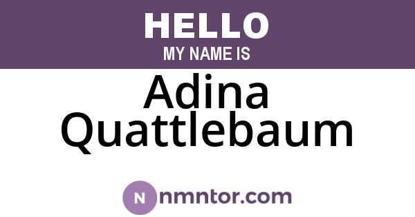 Adina Quattlebaum