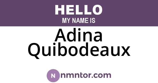 Adina Quibodeaux