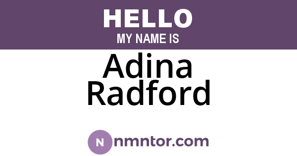 Adina Radford