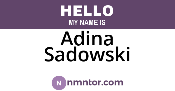 Adina Sadowski