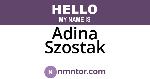 Adina Szostak