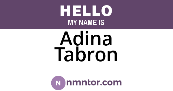 Adina Tabron