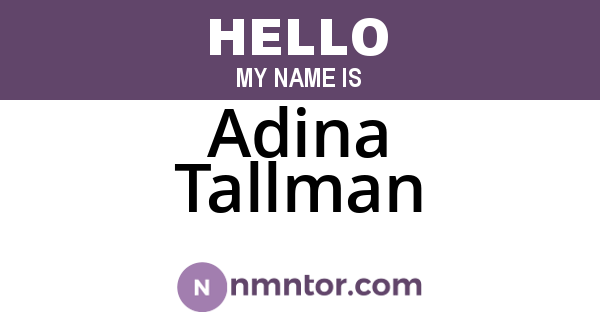 Adina Tallman