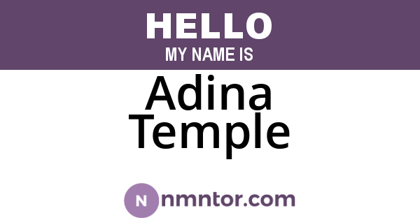 Adina Temple