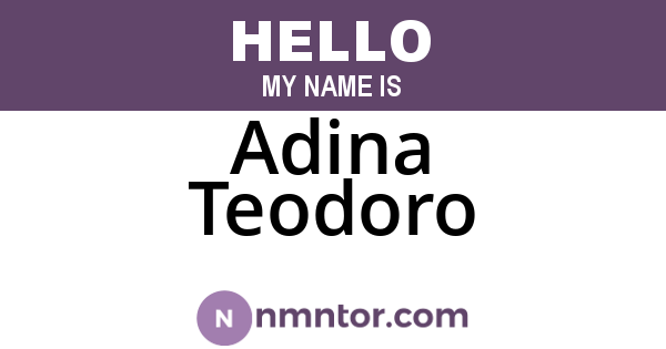 Adina Teodoro