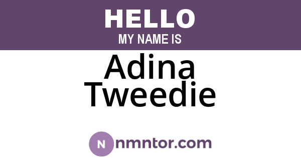 Adina Tweedie