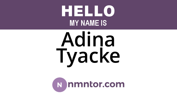 Adina Tyacke