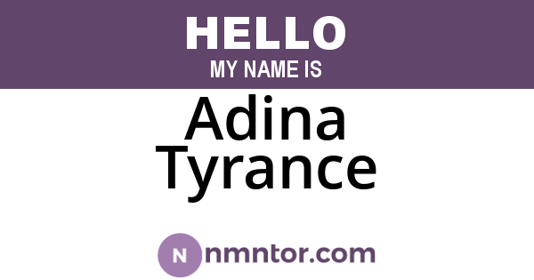 Adina Tyrance