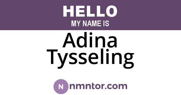 Adina Tysseling