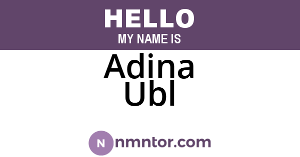 Adina Ubl