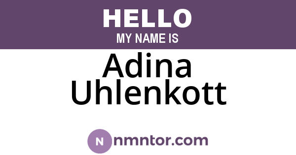 Adina Uhlenkott