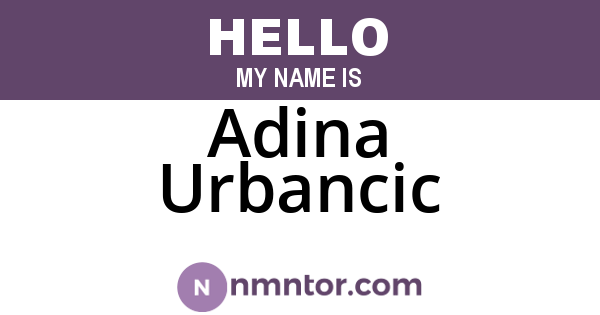 Adina Urbancic