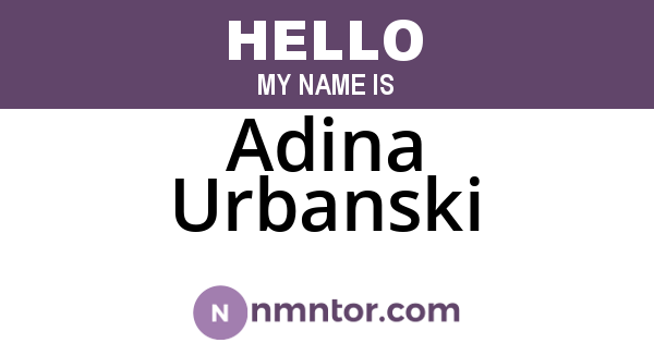 Adina Urbanski