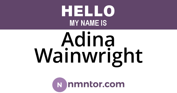 Adina Wainwright
