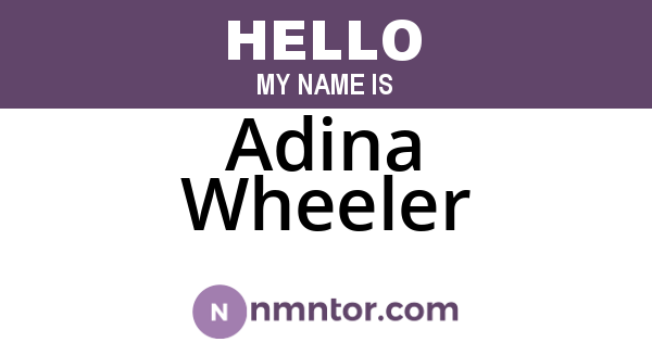 Adina Wheeler