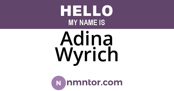 Adina Wyrich