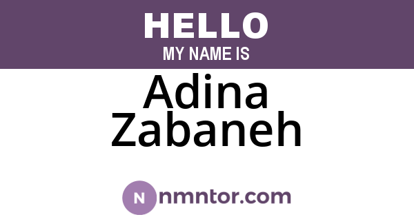 Adina Zabaneh