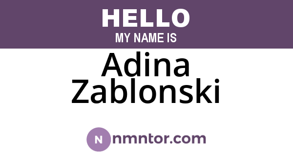 Adina Zablonski