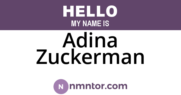 Adina Zuckerman