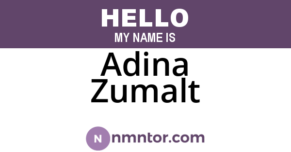 Adina Zumalt