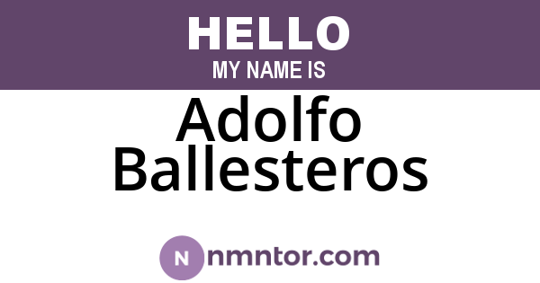 Adolfo Ballesteros